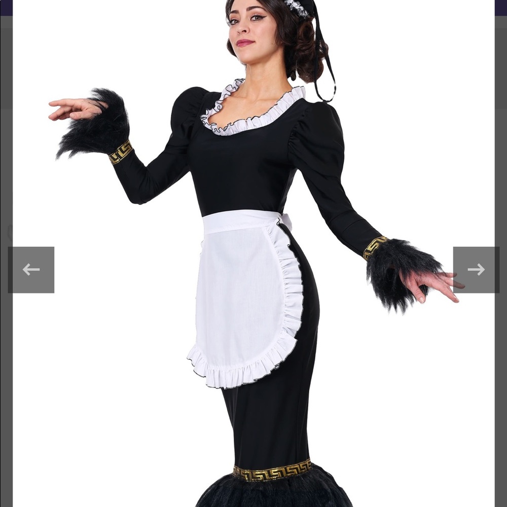 French maid feather duster costume